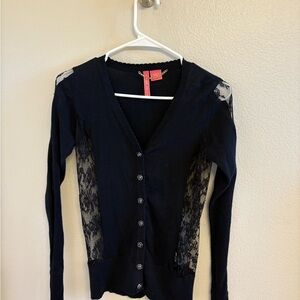 CHARLOTTE Elegant Black Lace Women's Sweater